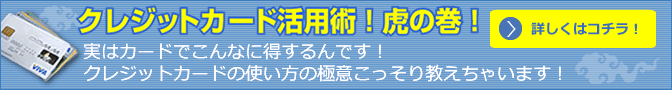 クレジットカード活用術！虎の巻！実はカードでこんなに得するんです！クレジットカードの使い方の極意こっそり教えちゃいます！